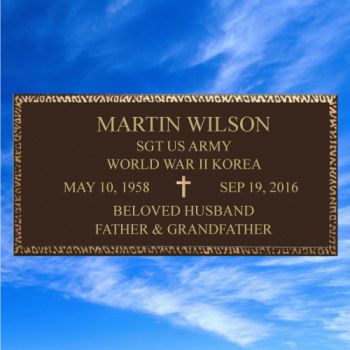 24x12 Military Matching Bronze Niche GB-98 #1085