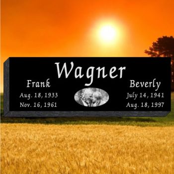 42x14x4 Black All Laser Etched Grassmarker #1150L