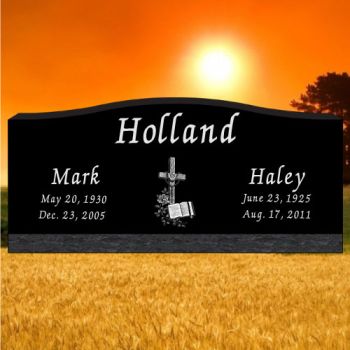 36x10x16 Black All Laser Etched P3 Slant #1257L