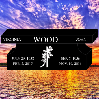 42x14x18 Black P5 2 Piece Style D 6" Hole Bench #1300