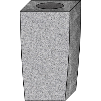 5x4x9 Gray Square Vase #137