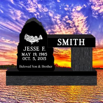 36x6x27 Black Rock Bench #1464