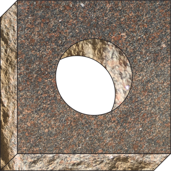 10x10x4 Deer Brown 5" Core Vase Collar #1469