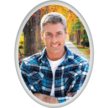 3.2x3.9 OC-5 Oval Porcelain Photo #157V