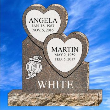 42x6x46 Deer Brown Stacked Heart #1729