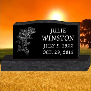 48x6x26 Black All Laser Etched Upright #189L