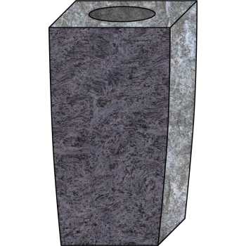 5x4x9 Bahama Blue Square Vase #2397