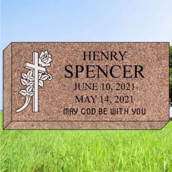 20x10x4 Morning Rose Grassmarker #251-F