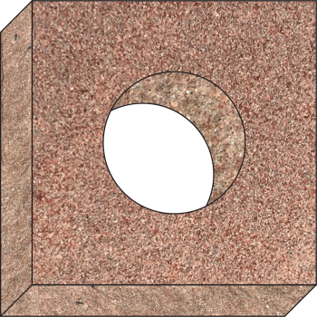 10x10x4 Morning Rose 5" Core Vase Collar #2961