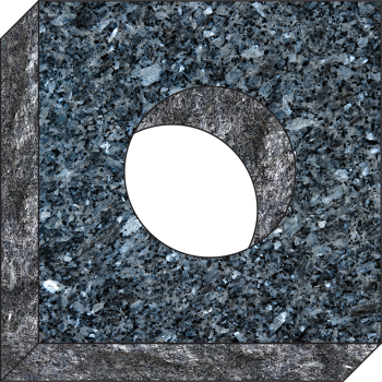 10x10x4 Blue Pearl 5" Core Vase Collar #3245