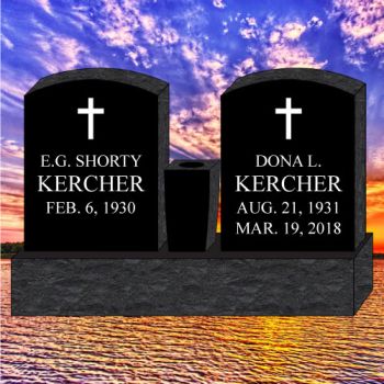 36x4x24 Black Double Oval Upright #355-F