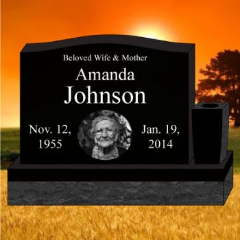 36x4x26 Black P5 All Laser Etched Serp Upright #357L