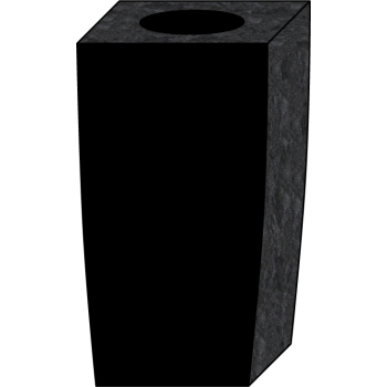 5x4x9 Black Square Vase #361