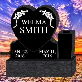 20x4x24 Black Heart #462-1