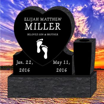 24x4x25 Black Heart #462