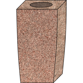 5x4x9 Morning Rose Square Vase #466