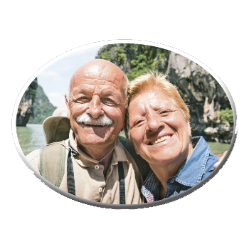 3.2x2.4 OC-3 Oval Porcelain Photo #604H