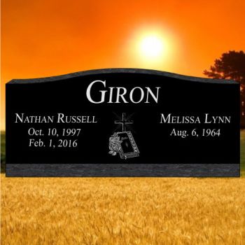 36x10x16 Black All Laser Etched Slant #638L