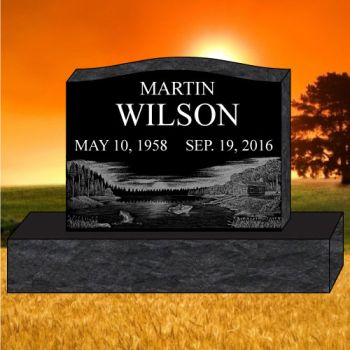 36x6x24 Black All Laser Etched Upright #647L