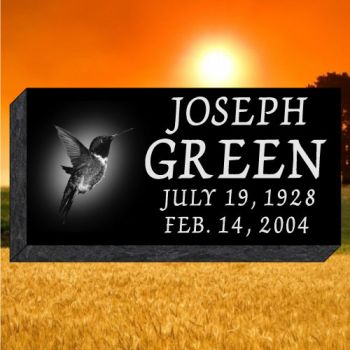 16x8x4 Black All Laser Etched Grassmarker #679-FL