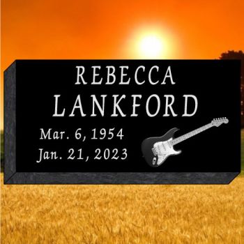 20x10x4 Black All Laser Etched Grassmarker #680-FL