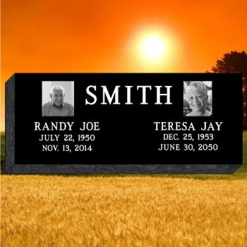 30x12x4 Black All Laser Etched Grassmarker #898L