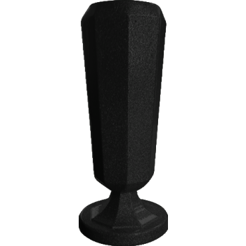 11.25x4.87 Classic 6" Ebony Black Inground Metal Vase #673