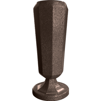 11.25x4.87 Classic 6" Mahogany Inground Metal Vase #1226