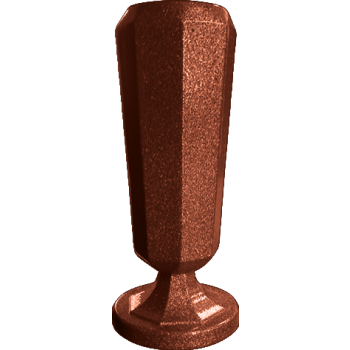 11.25x4.87 Classic 6" Ruby Inground Metal Vase #776